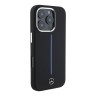 Mercedes для iPhone 16 Pro чехол Liquid silicone Vertical stripe Black (MagSafe)