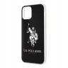 Чехол U.S. Polo Assn. Shiny Double horse Hard для iPhone 12 Pro Max, черный