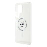 Karl Lagerfeld для Galaxy S25 Ultra чехол PC/TPU NFT Choupette Head Metal camera Hard White (MagSafe)