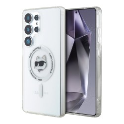 Karl Lagerfeld для Galaxy S25 Ultra чехол PC/TPU NFT Choupette Head Metal camera Hard White (MagSafe)