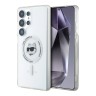 Karl Lagerfeld для Galaxy S25 Ultra чехол PC/TPU NFT Choupette Head Metal camera Hard White (MagSafe)