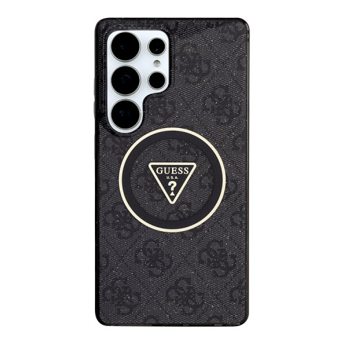 Guess для Galaxy S25 Ultra чехол PC/TPU 4G Glitter Metal Camera Hard Black (MagSafe)