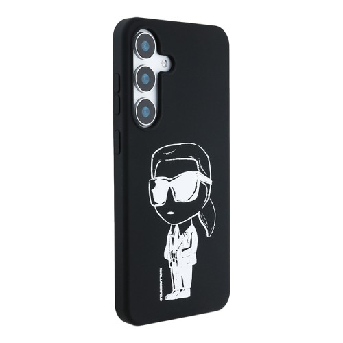 Karl Lagerfeld для Galaxy S25+ чехол Liquid Silicone NFT Graffiti Karl Ikonik Hard Black (MagSafe)