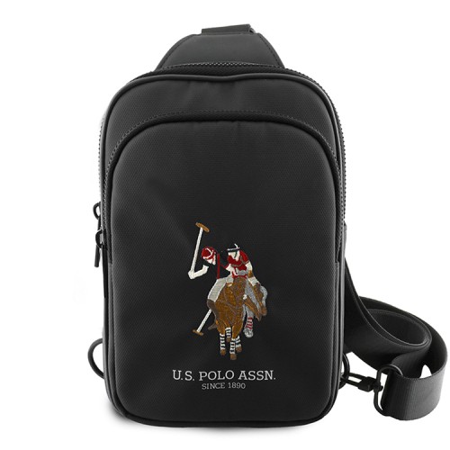 U.S. Polo Assn. для смартфонов сумка Crossbody Phone Bag Embroidery Double Horse Black