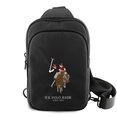 U.S. Polo Assn. для смартфонов сумка Crossbody Phone Bag Embroidery Double Horse Black