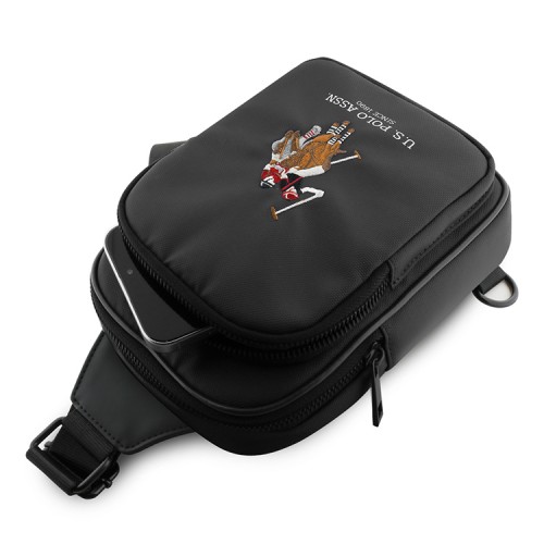 U.S. Polo Assn. для смартфонов сумка Crossbody Phone Bag Embroidery Double Horse Black