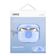 Uniq для Airpods Pro 2 чехол Glase PRO TPU Lock case Cloudy Blue