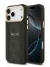 Guess для iPhone 17 Pro чехол PU 4G Stripe Classic metal logo Gold camera Hard Black (MagSafe)