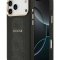 Guess для iPhone 17 Pro чехол PU 4G Stripe Classic metal logo Gold camera Hard Black (MagSafe)