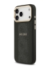 Guess для iPhone 17 Pro чехол PU 4G Stripe Classic metal logo Gold camera Hard Black (MagSafe)