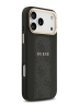 Guess для iPhone 17 Pro чехол PU 4G Stripe Classic metal logo Gold camera Hard Black (MagSafe)