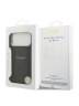 Guess для iPhone 17 Pro чехол PU 4G Stripe Classic metal logo Gold camera Hard Black (MagSafe)