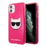 Чехол Karl Lagerfeld TPU FLUO Choupette Hard для iPhone 11, розовый