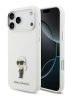 Karl Lagerfeld для iPhone 17 Pro чехол Liquid silicone NFT Karl Ikonik Metal pin & Camera Hard White