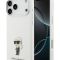 Karl Lagerfeld для iPhone 17 Pro чехол Liquid silicone NFT Karl Ikonik Metal pin & Camera Hard White