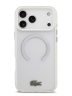 Lacoste для iPhone 17 Pro чехол ShockProof Lacquer Metal logo Hard Frosted Clear/White (MagSafe)