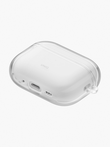 Uniq для Airpods Pro 3 чехол Glase TPU case with carabin Glossy Clear