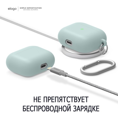 Чехол Elago Liquid silicone Hang для AirPods 3 (2021), Mint