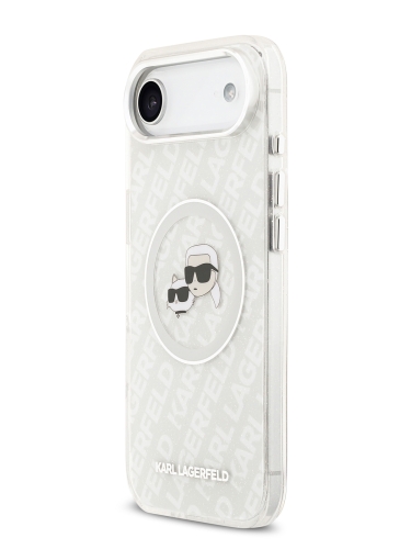 Karl Lagerfeld для iPhone Air чехол IML NFT Karl&Choup Head on logo Metal Cam Hard Grey (MagSafe)