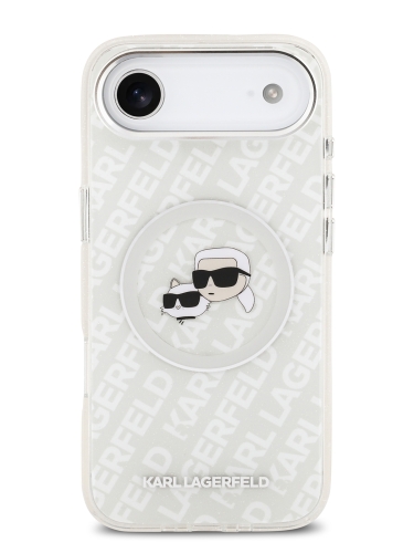 Karl Lagerfeld для iPhone Air чехол IML NFT Karl&Choup Head on logo Metal Cam Hard Grey (MagSafe)