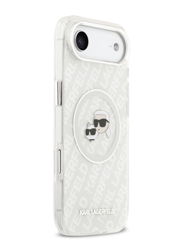 Karl Lagerfeld для iPhone Air чехол IML NFT Karl&Choup Head on logo Metal Cam Hard Grey (MagSafe)