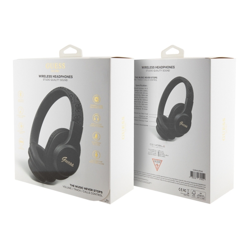 Guess наушники беспроводные накладные Bluetooth HP Dual 4G with Script Metal Logo Black