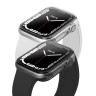 Чехол Uniq Glase для Apple Watch 7 (41 mm), прозрачный +серый (2шт)