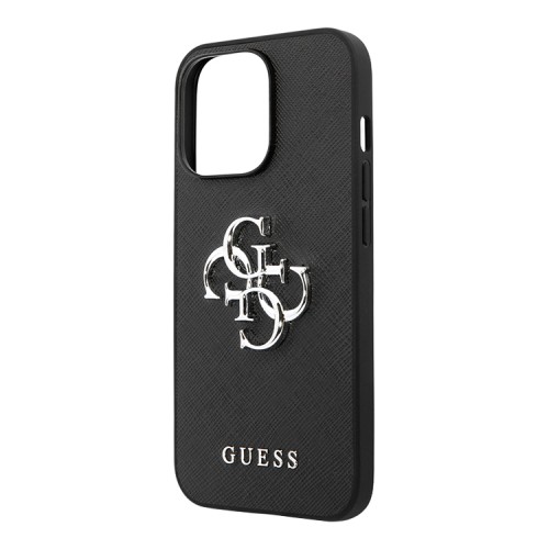 Guess PU Saffiano 4G Big metal logo Hard для 13 Pro Max, черный GUHCP13XSA4GSBK