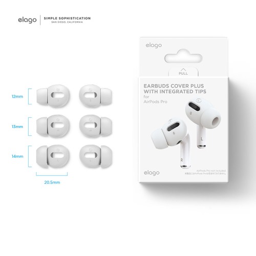 Накладки Elago EarBuds Cover для AirPods Pro (2019), белые (6 пар)