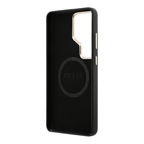 Guess для Galaxy S26 Ultra чехол PU Grained 4G Diamond metal logo & Camera Hard Black (MagSafe)