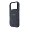 Karl Lagerfeld для iPhone 17 Pro Max чехол PU Full Wrapped Monogram Metal camera Hard Blue (MagSafe)