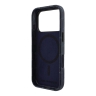 Karl Lagerfeld для iPhone 17 Pro Max чехол PU Full Wrapped Monogram Metal camera Hard Blue (MagSafe)