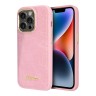 Чехол Guess PU Croco w metal logo Hard для iPhone 14 Pro Max, розовый