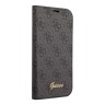 Чехол Guess PU 4G Script metal logo Booktype для iPhone 14, черный