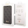 Чехол Guess PU 4G Script metal logo Booktype для iPhone 14, черный