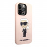 Чехол Lagerfeld Liquid silicone NFT Karl Ikonik Hard для iPhone 14 Pro, розовый