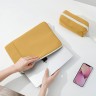 Папка Tomtoc TheHer Jelly Laptop Sleeve Kit 2-in-1 A23 для Macbook Pro/Air 14-13", желтая