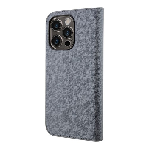 Чехол Lagerfeld PU Saffiano NFT Karl & Choupette Booktype для iPhone 14 Pro, серебристый