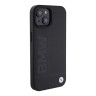 BMW для iPhone 15 Plus чехол Signature Leather Logo imprint Hard Black