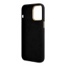 Guess для iPhone 15 Pro чехол Liquid silicone Gold metal logo & Camera frame Hard Black