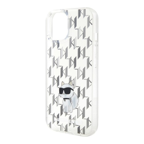 Karl Lagerfeld для iPhone 15 чехол PC/TPU Monogram NFT Choupette Hard Transparent
