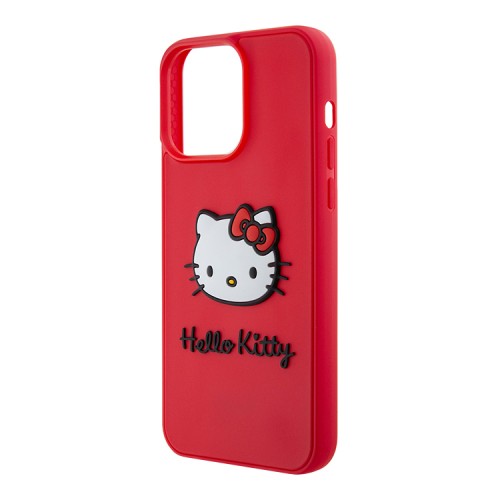 Hello Kitty для iPhone 15 Pro Max чехол 3D Rubber Kitty Head Hard Magenta