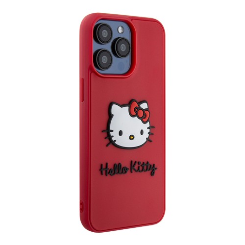 Hello Kitty для iPhone 15 Pro Max чехол 3D Rubber Kitty Head Hard Magenta