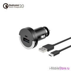 Автомобильное зарядное устройство Deppa Ultra USB + кабель microUSB