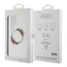 Guess для Galaxy S24 Ultra чехол PC/TPU Flowers Wreath Hard Transparent (MagSafe)