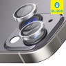 BlueO стекло для iPhone 15/14 Plus, Camera lens Armor metal 2 шт. Silver Diamond (+installer)