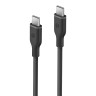 Energea Кабель Bazic GoCharge Weave USB-C to USB-C 60W 480 Mbps Soft braided Black 1.5m