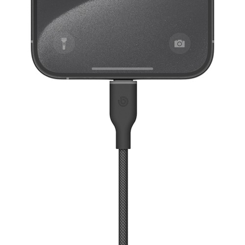 Energea Кабель Bazic GoCharge Weave USB-C to USB-C 60W 480 Mbps Soft braided Black 1.5m