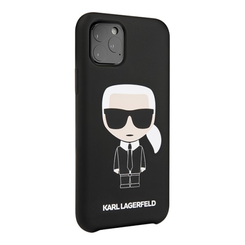 Чехол Karl Lagerfeld Liquid silicone Iconic Karl для 11 Pro, черный