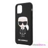 Чехол Karl Lagerfeld Liquid silicone Iconic Karl для 11 Pro, черный